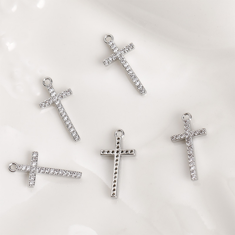 Large cross white k [1 piece] about 7 * 15mm