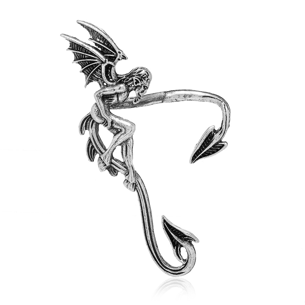 1:Ancient Silver Right Ear Male Angel