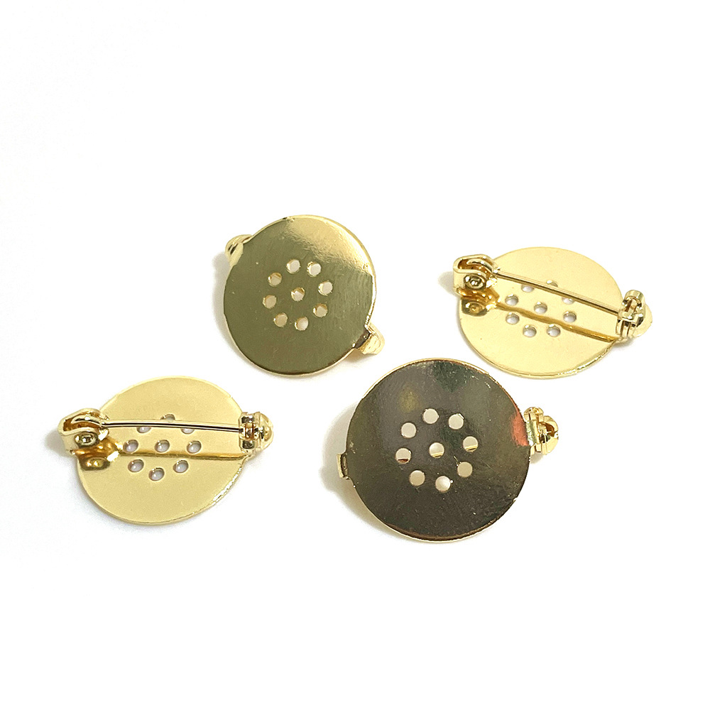 Perforated disc 18mm 18k gold coated color