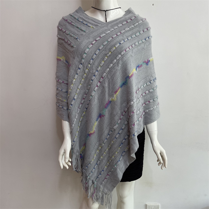 Draping Feather Yarn Suit Light Grey