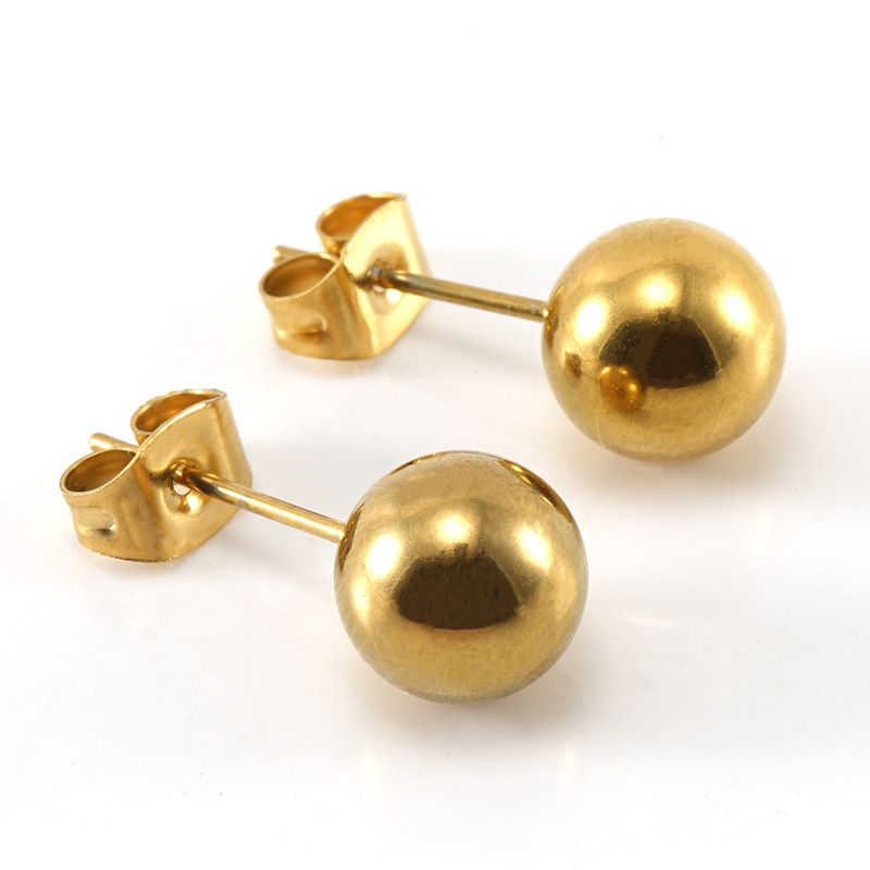 Steel ball earrings