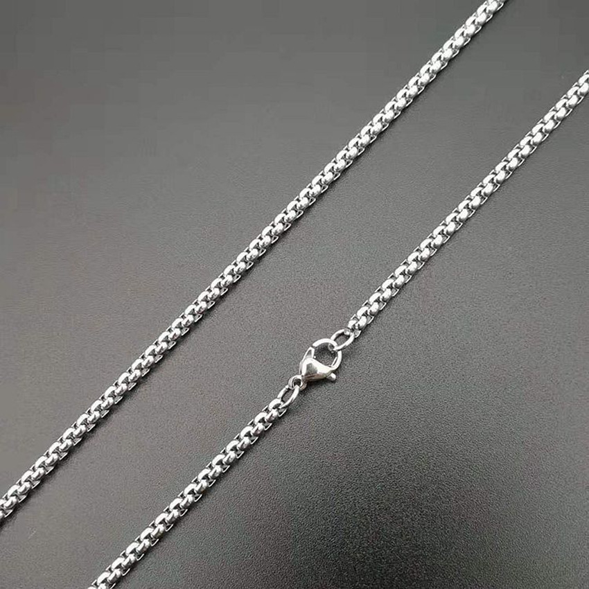 4:Steel Square Pearl chain 3 mm * 60 cm