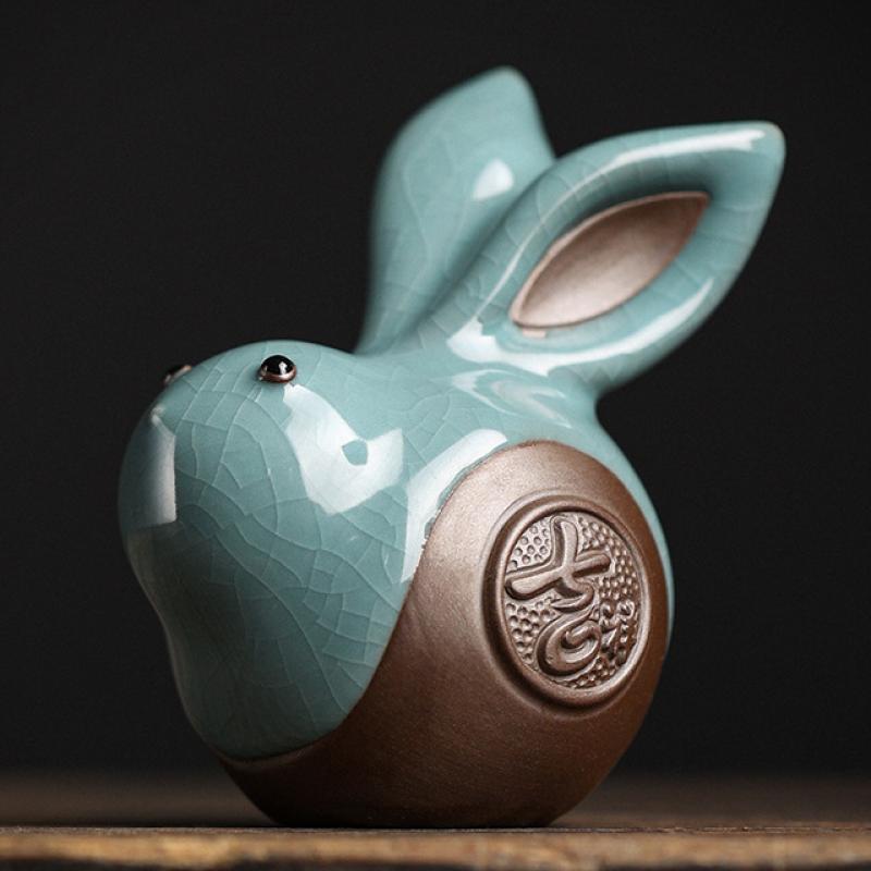 Goyao auspicious rabbit 9.3*7*11.7cm