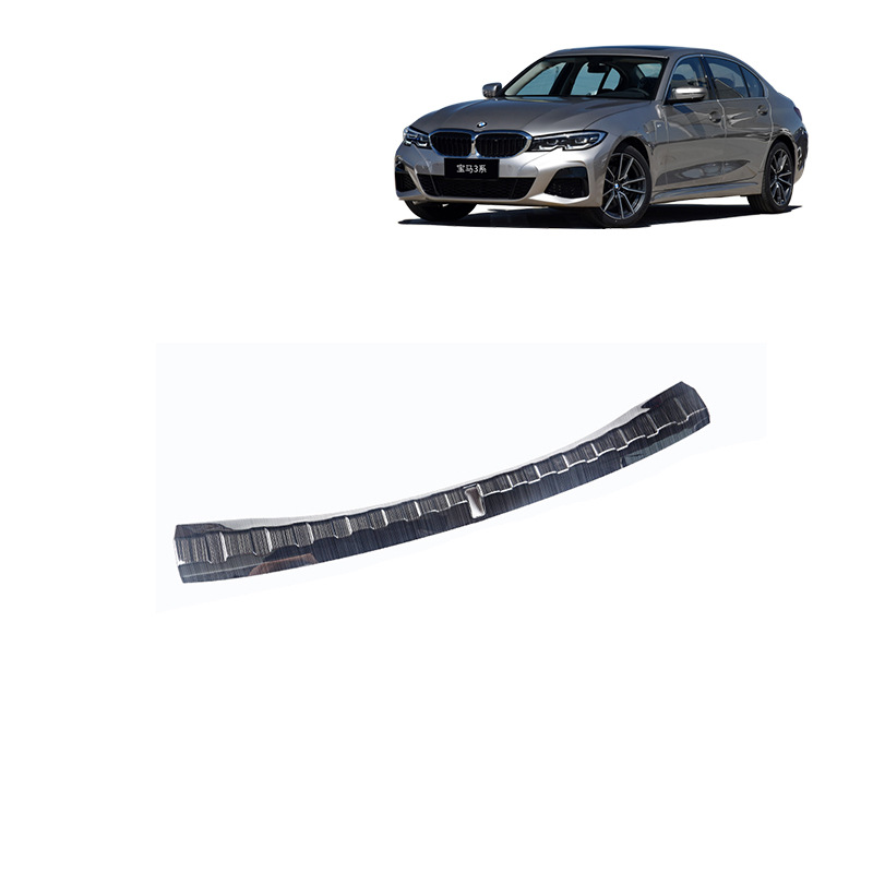 3 series built-in rear guard plate 1 piece set black titanium wire drawing