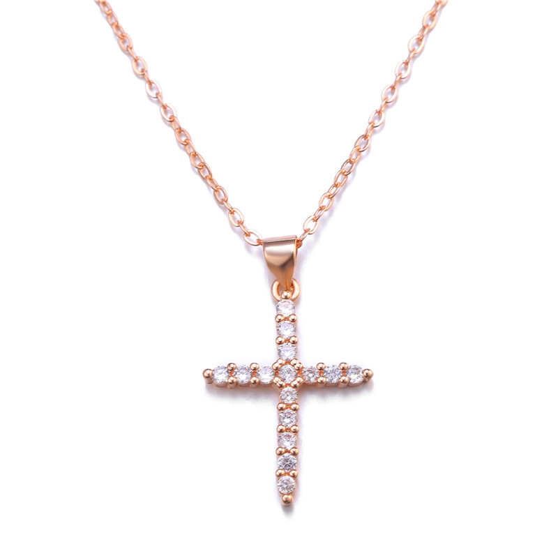 6:Rose gold pendant   necklace 40cm
