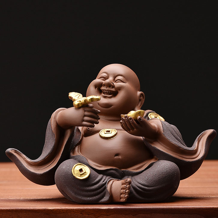 Maitreya fortune and wealth-ash 15.8*9.3*8.8cm