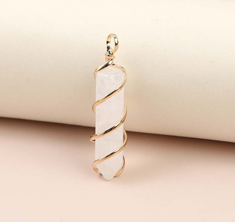 Gold wire white crystal