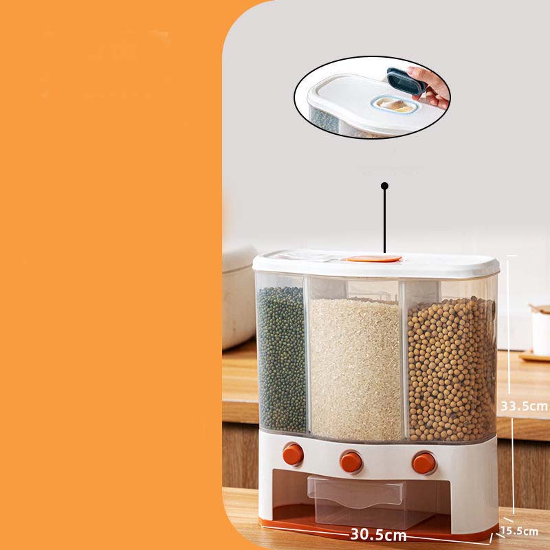 [Three boxes] Orange rice bucket - semi-permeable wall hanging
