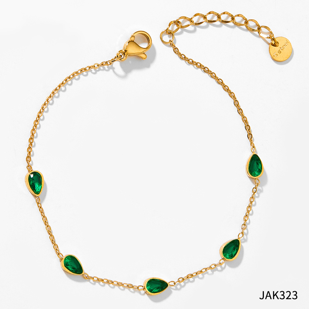 JAK323 Gold + green zirconium