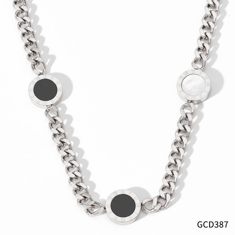 GCD387 necklace steel color