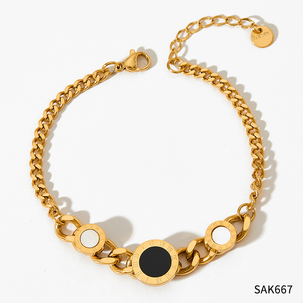The SAK667 bracelet is gold