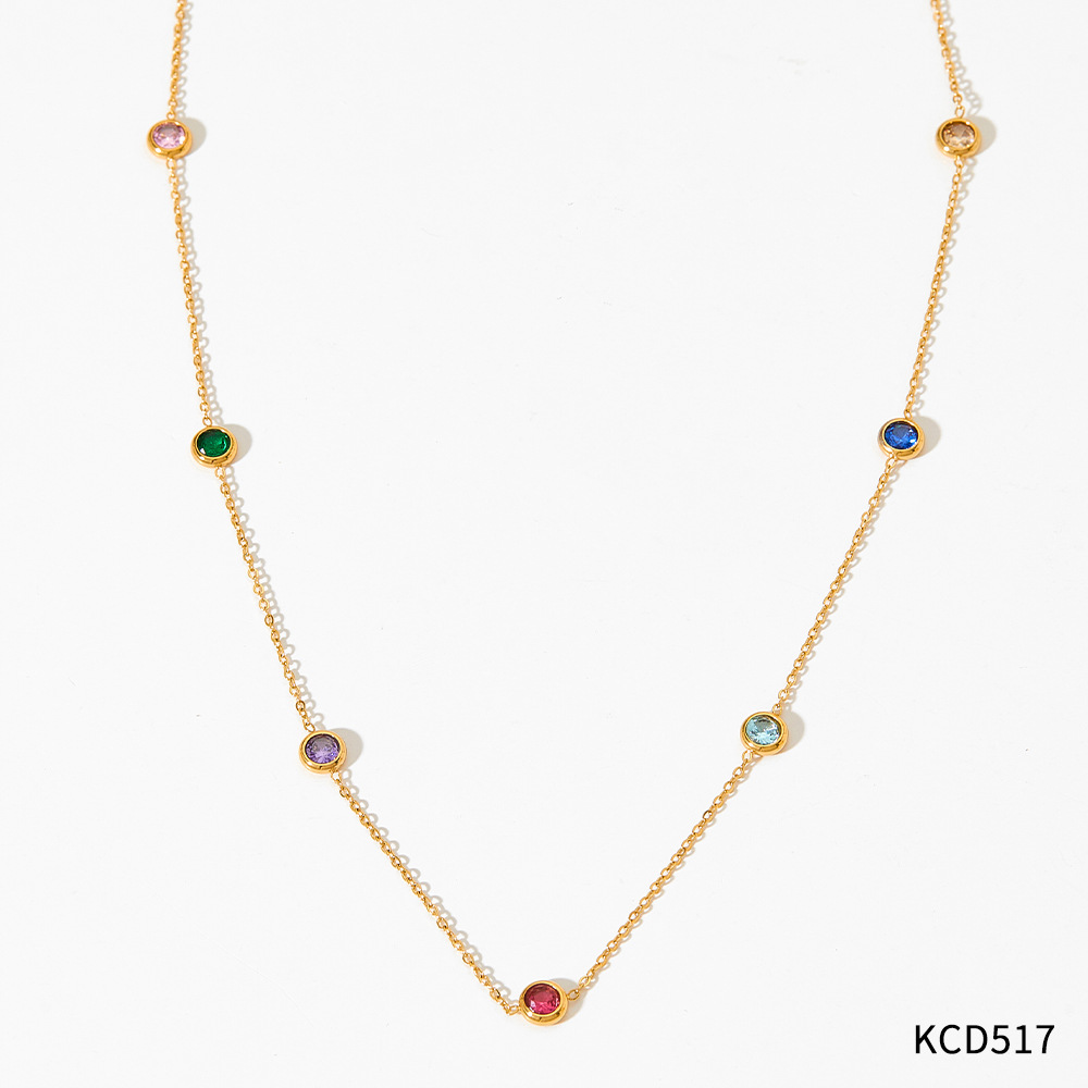 KCD517 Gold + colored zirconium
