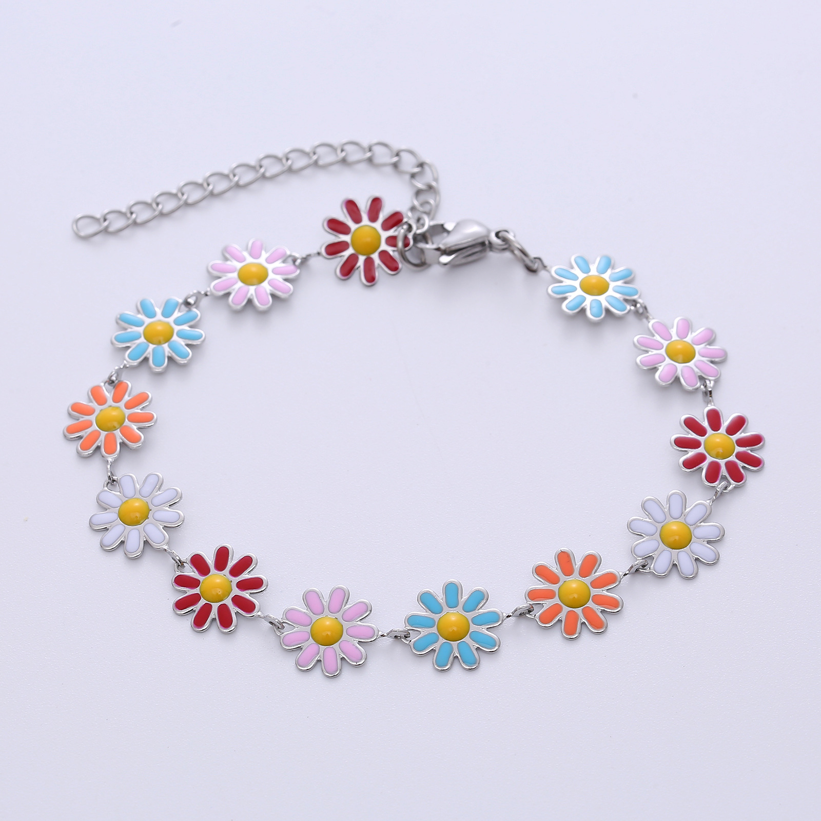 1:Silver, mixed color flower 1