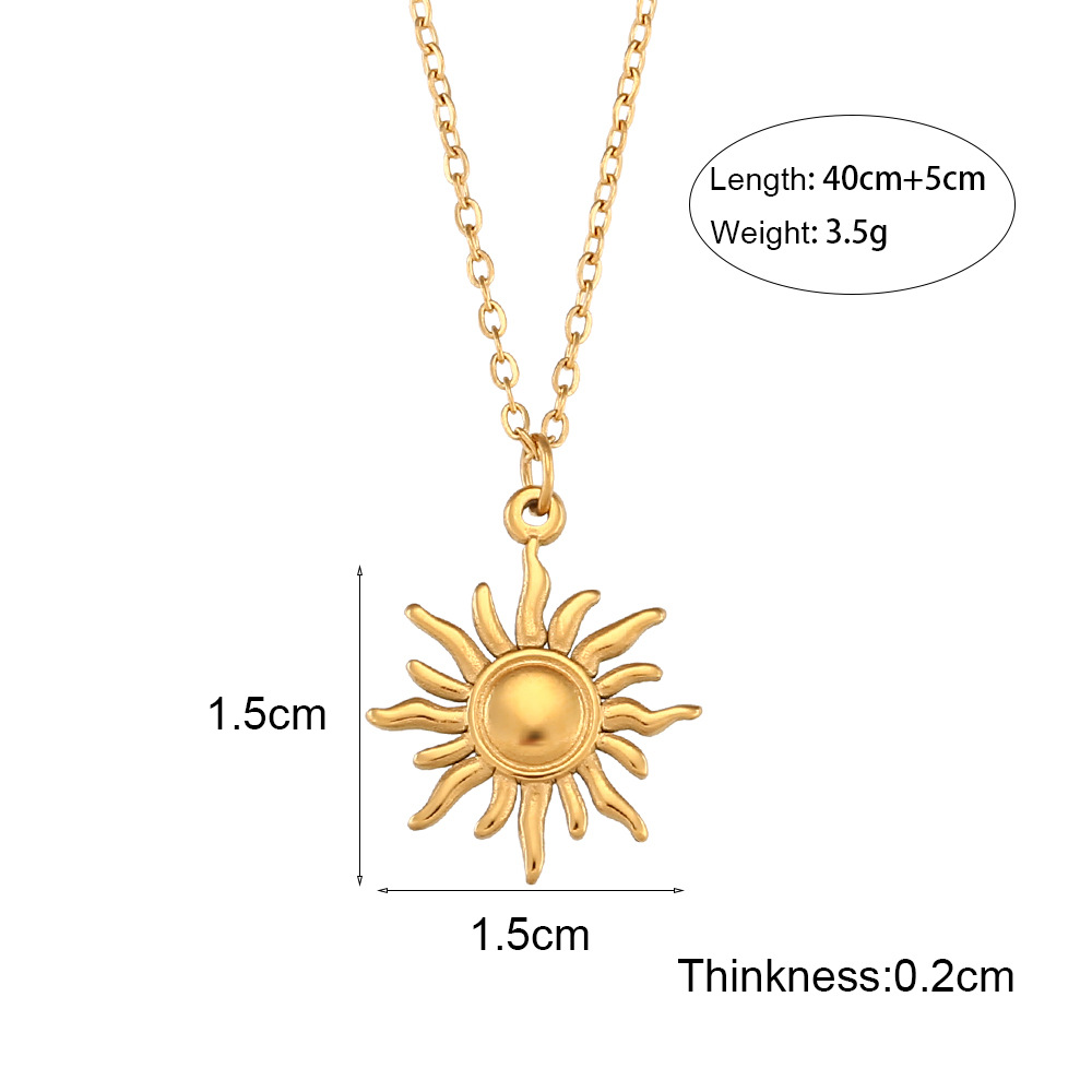 6:O-chain sun pendant necklace casting