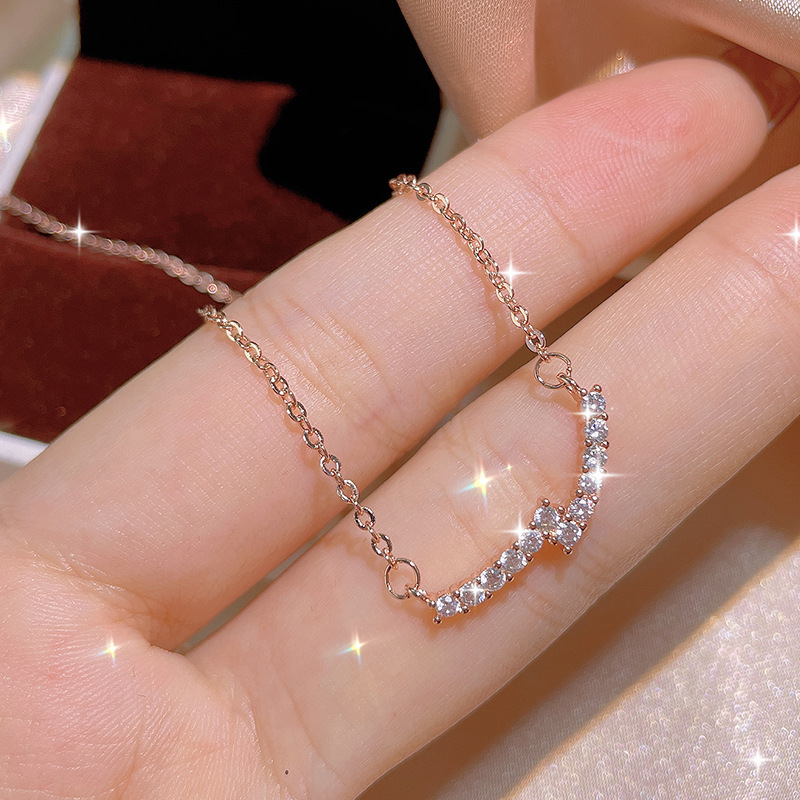 rose gold color with clear rhinestone
