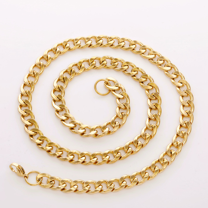 Chain width 6mm gold 55cm