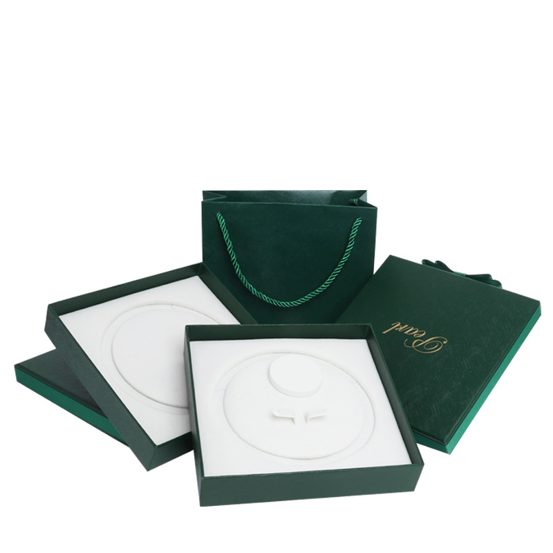 Green pearl necklace box 19*19*4cm