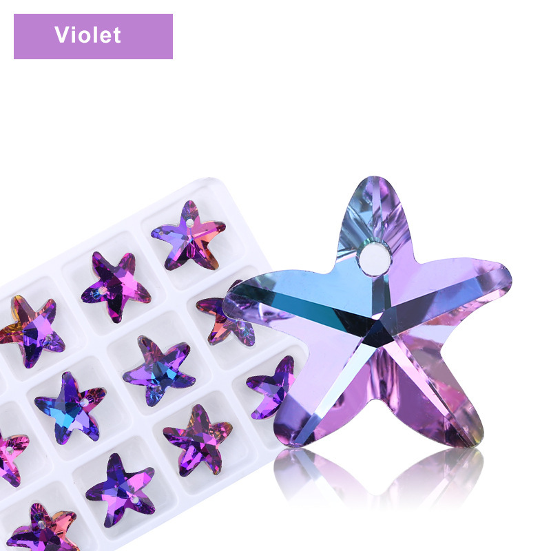 Starfish in crystal violet