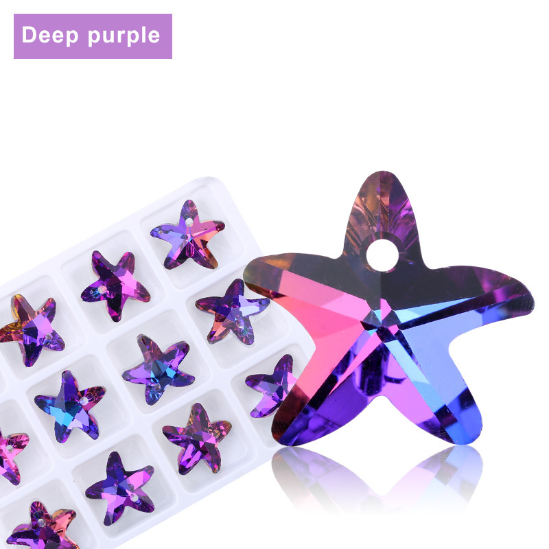 Dark purple colored starfish