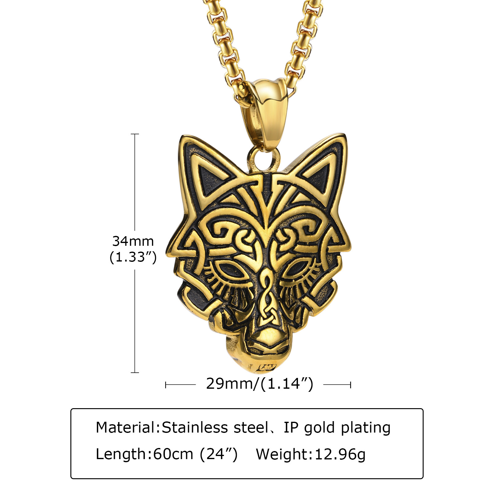 5:Gold pendant necklace