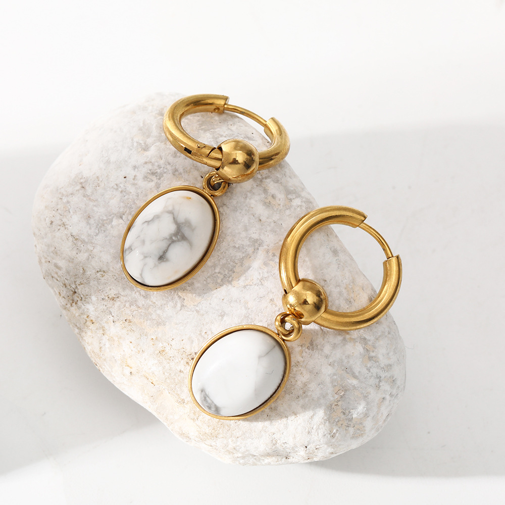 2:Natural stone earrings