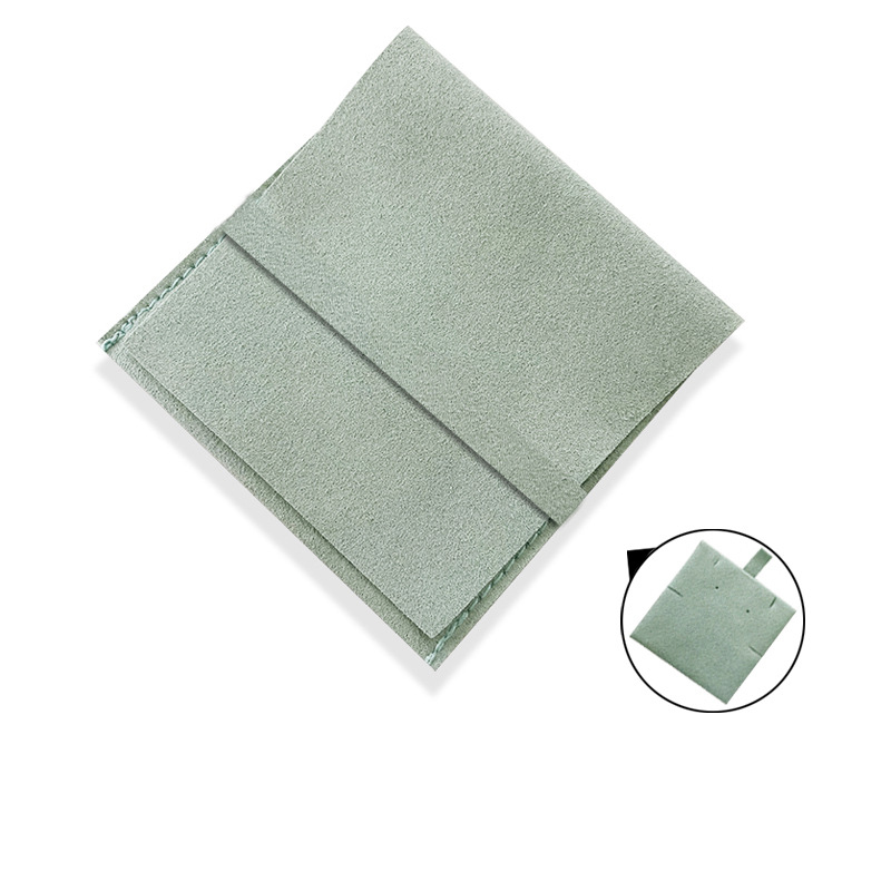 Green flannelette bag inside chip