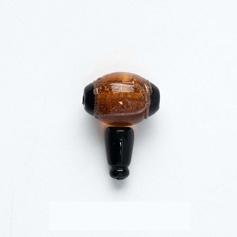 Amber (3-Hole Gurn Bead) 10mm