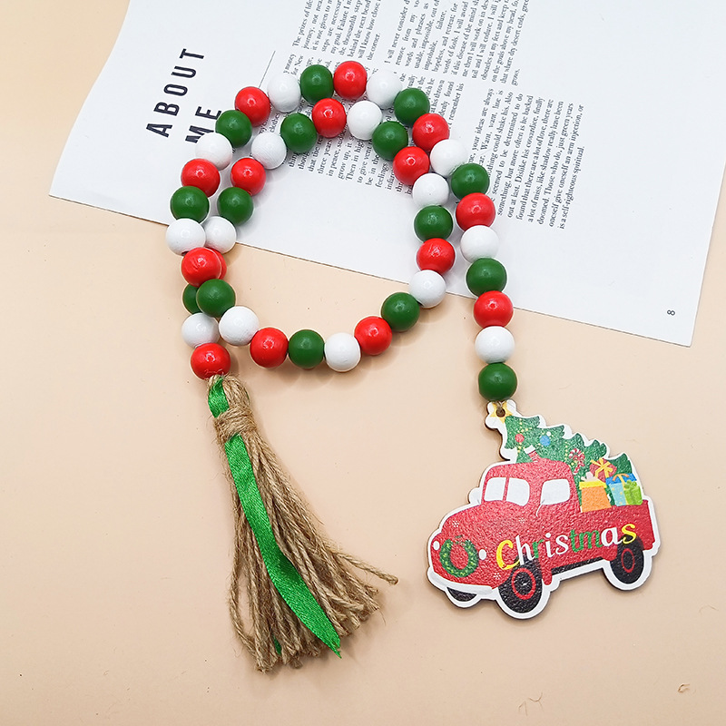 Car tag : total length 86cm specification 16mm wooden beads 45 tag size 8 * 9cm