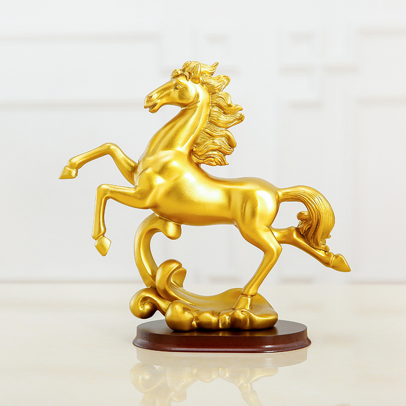 The Steed Gallops Golden  25*18*23cm