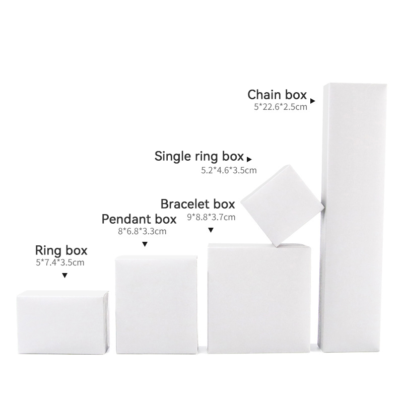 white Small single ring box 5.2x4.6x3.5cm
