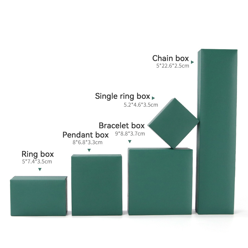 green Small single ring box 5.2x4.6x3.5cm