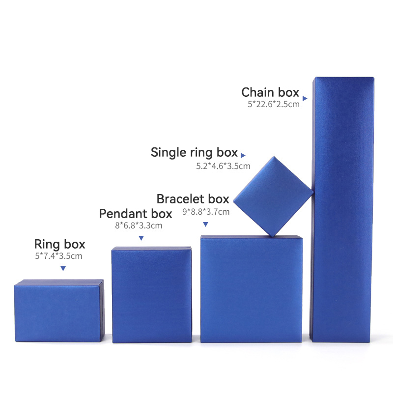 blue Small single ring box 5.2x4.6x3.5cm