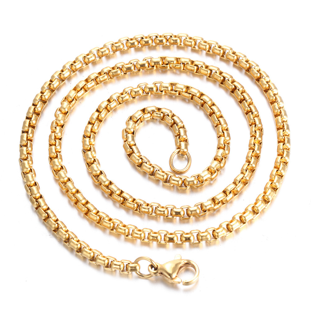 3:Gold chain 3.0 x 75cm