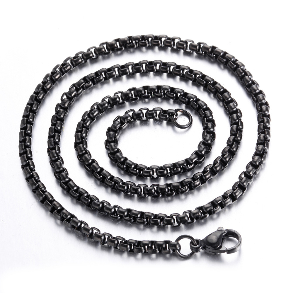 6:Black chain 3.0 mm by 60 cm