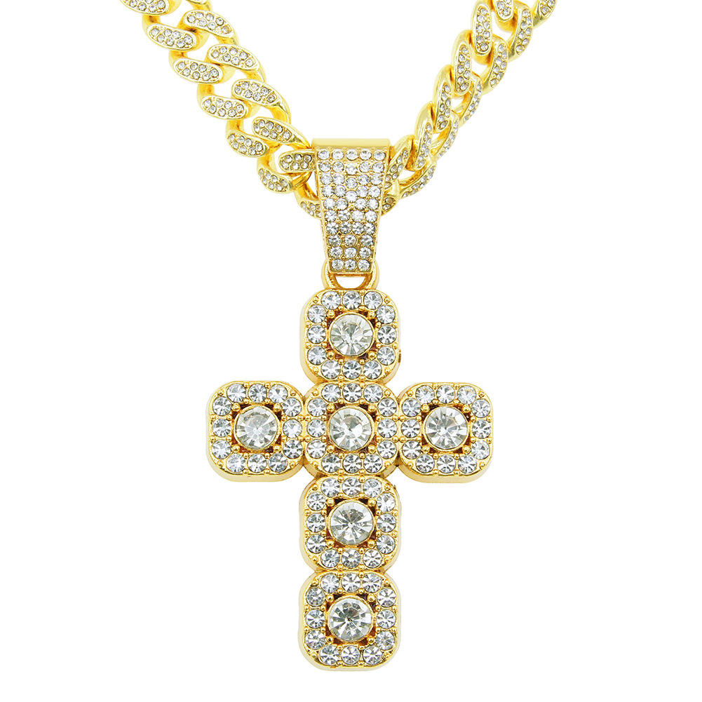 1:Gold (cross)-with Cuban chain