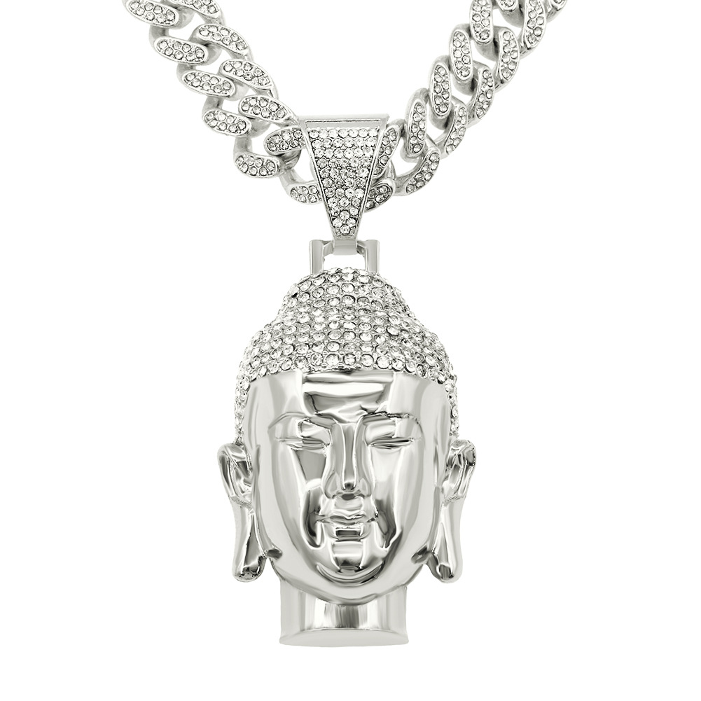 2:Silver (portrait)-with Cuban chain
