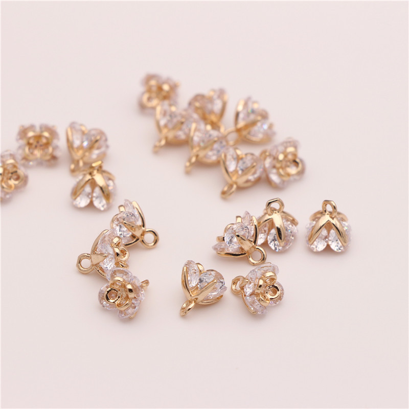 7:gold color with crystal cubic zirconia