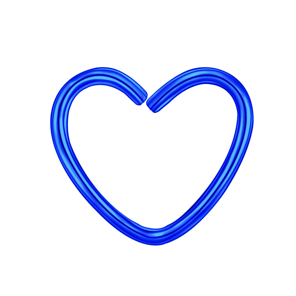 8:Heart 10 PCs/Bag blue