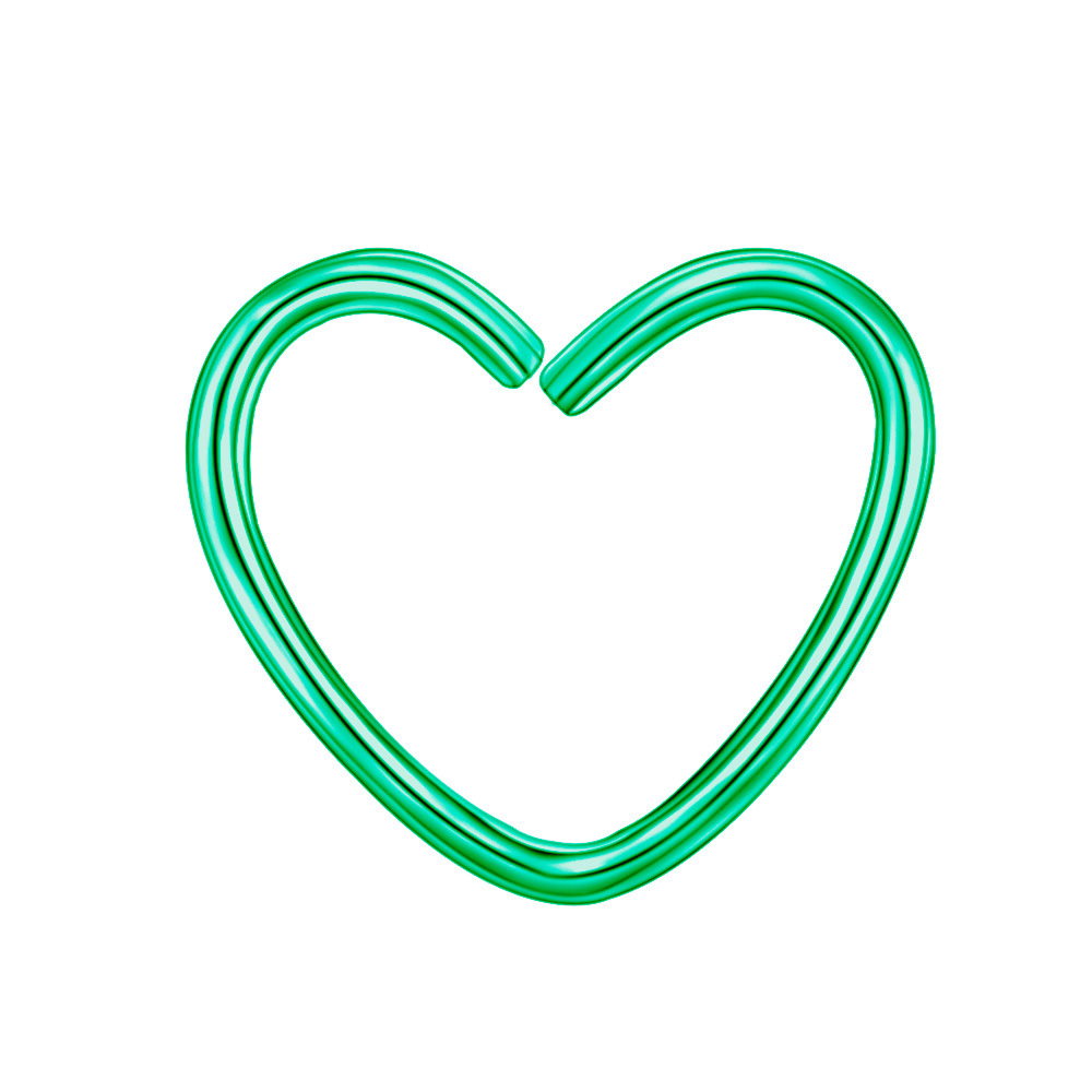 Heart 10 PCs/Bag green