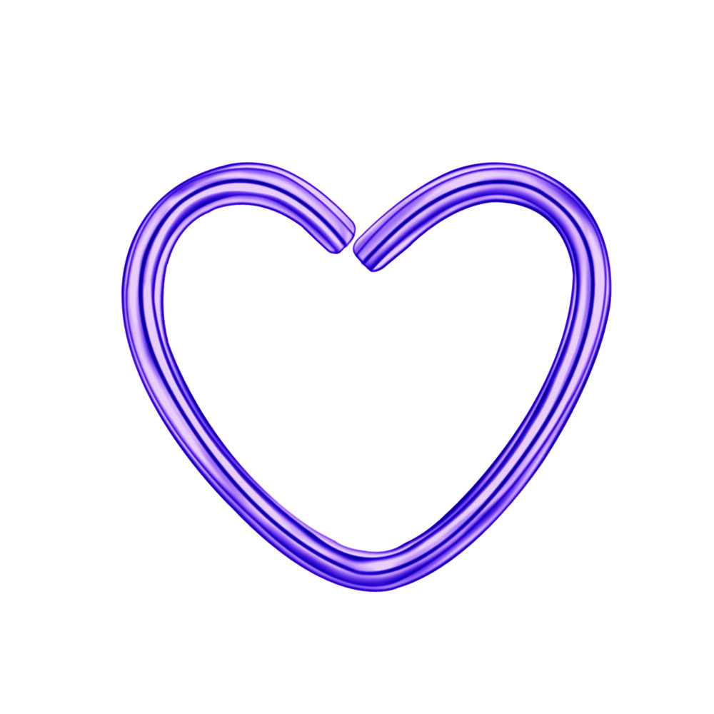 Heart 10 PCs/Bag purple