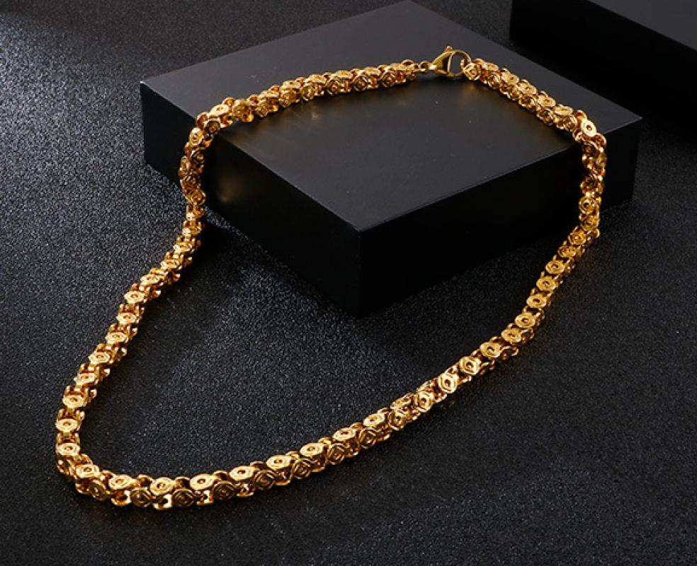9:gold necklace 5mm45cm