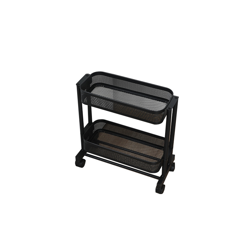 Cave basket cart two layers (black)