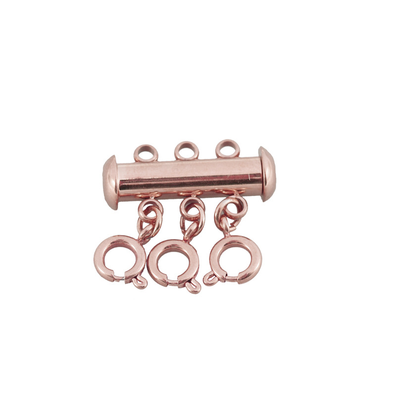 rose gold color plated, 3 holes