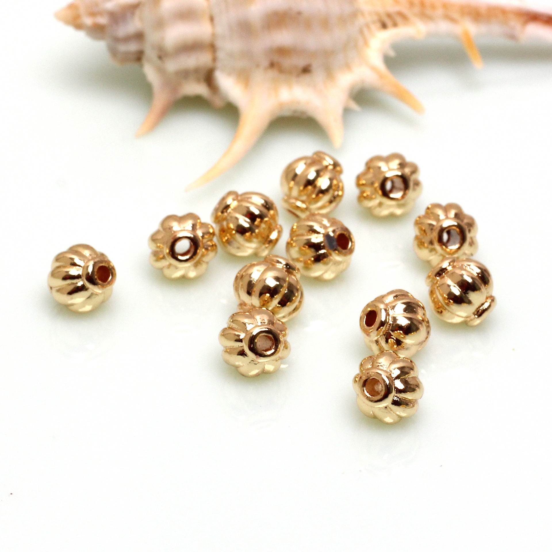 14K gold plated 4mm