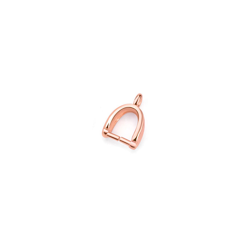 rose gold color plated, 5x6.5mm