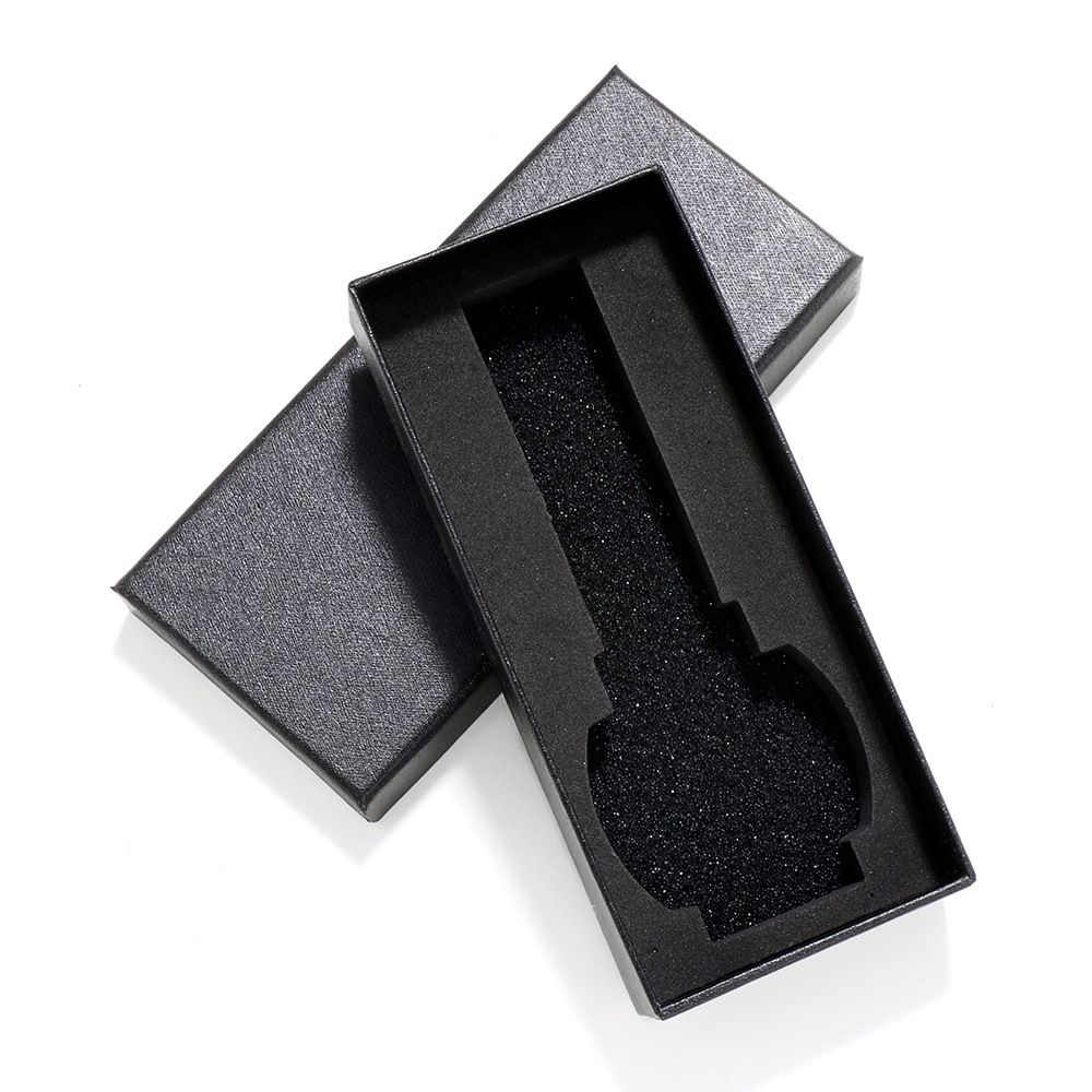 Small Box (grooves) black 12.9 * 6 * 2.8 cm