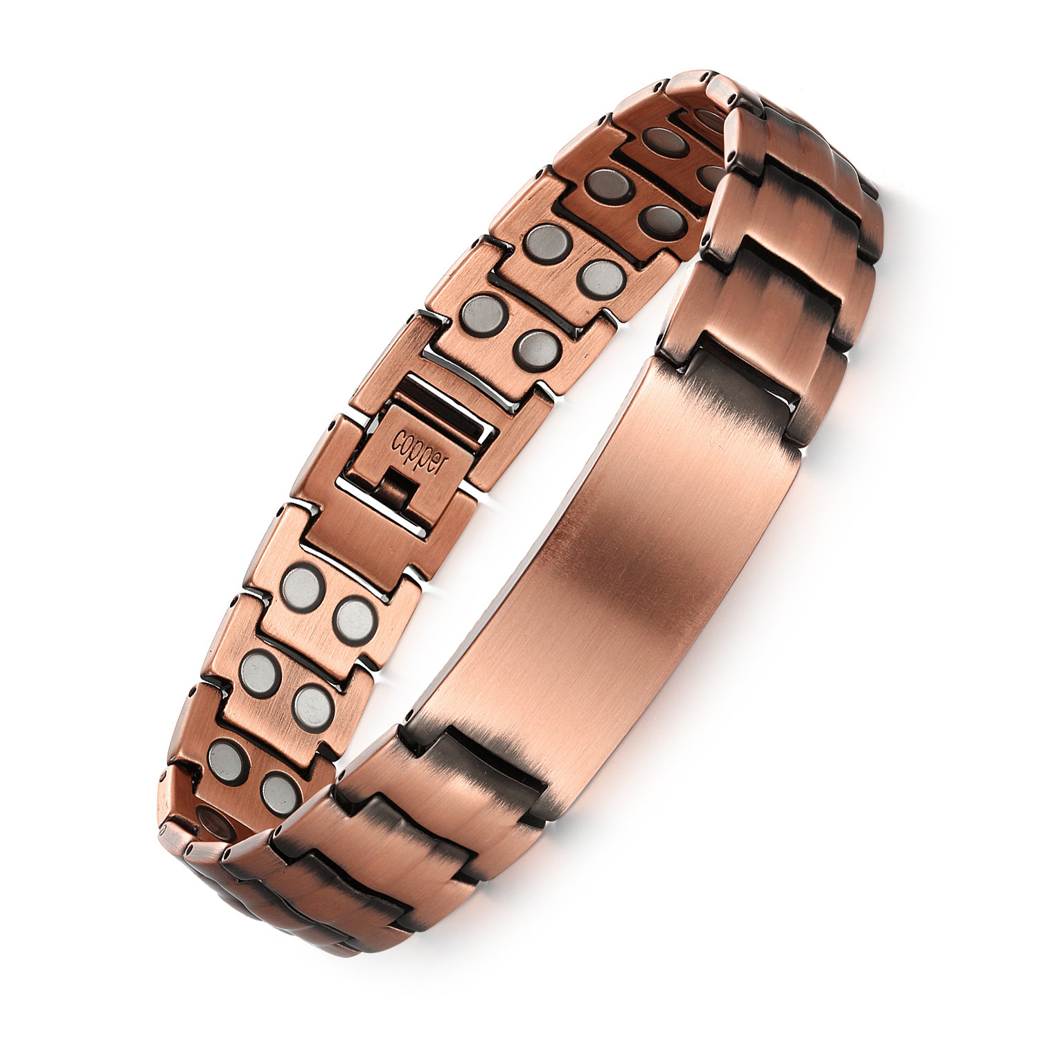 Red copper double-row full magnetic curved plate