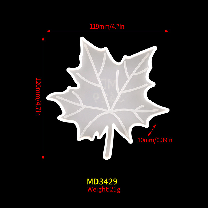 2:Small leaf coaster mold MD3429
