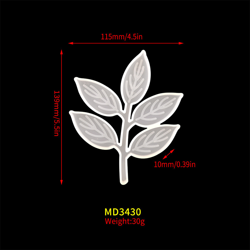 3:Small leaf coaster mold MD3430