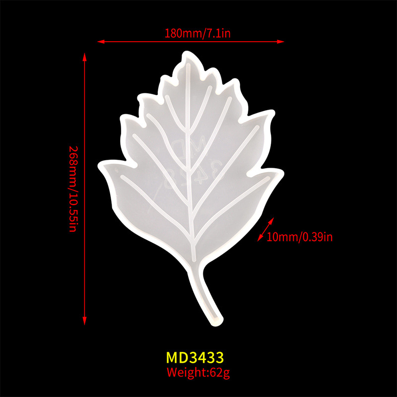 Large leaf coaster mold MD3433